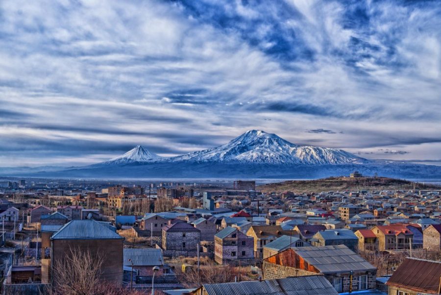 Вид на гору Арарат в Армении