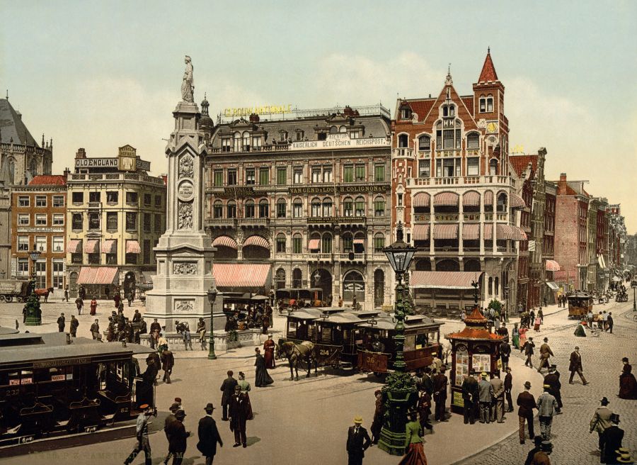 старое фото Амстердама, дотсопримечательности Амстердама
