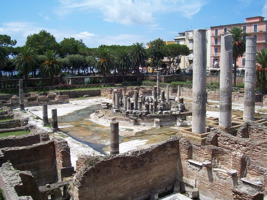 рынок, руины, колонны, римская империя, флегрейские поля
