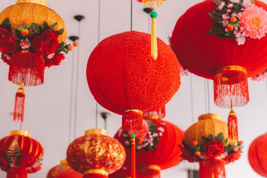 китайский новый год, китайские фонарики, красный цвет, традиции Нового года в разных странах