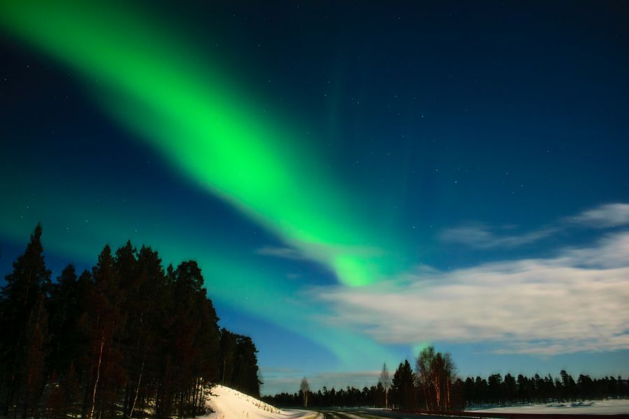 северное сияние, аврора бореалис, финляндия, лапландия, новый год в лапландии
