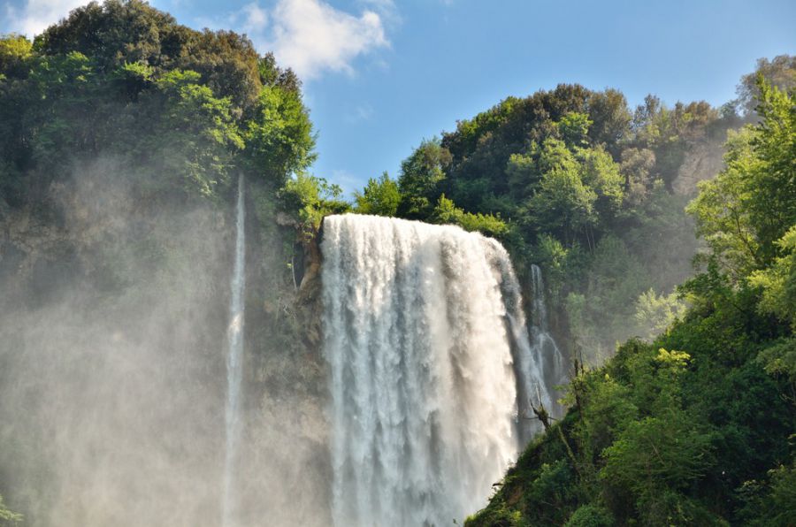 водопад марморе, искусственный водопад, водопад в италии, древний водопад