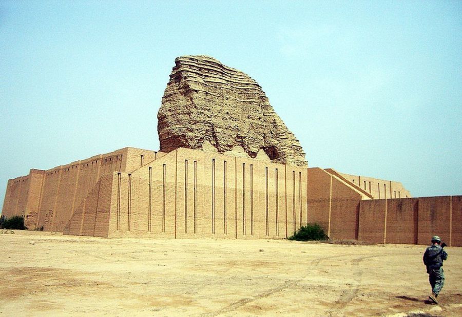 зиккурат Дур-Куригальзу, древняя башня, руины башни, башня в ираке